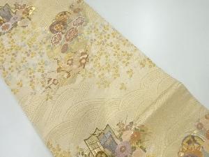 扇面花映文織出し袋帯